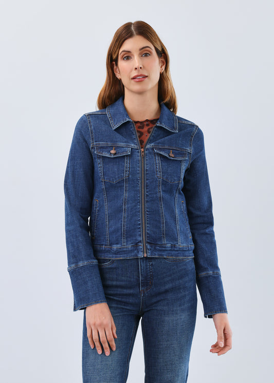 Zip Front Jean Jacket