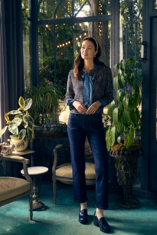 Tweed Collarless Jacket