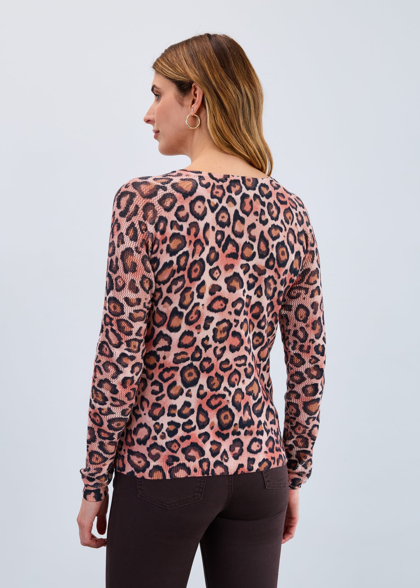 V Neck Pointelle Sweater