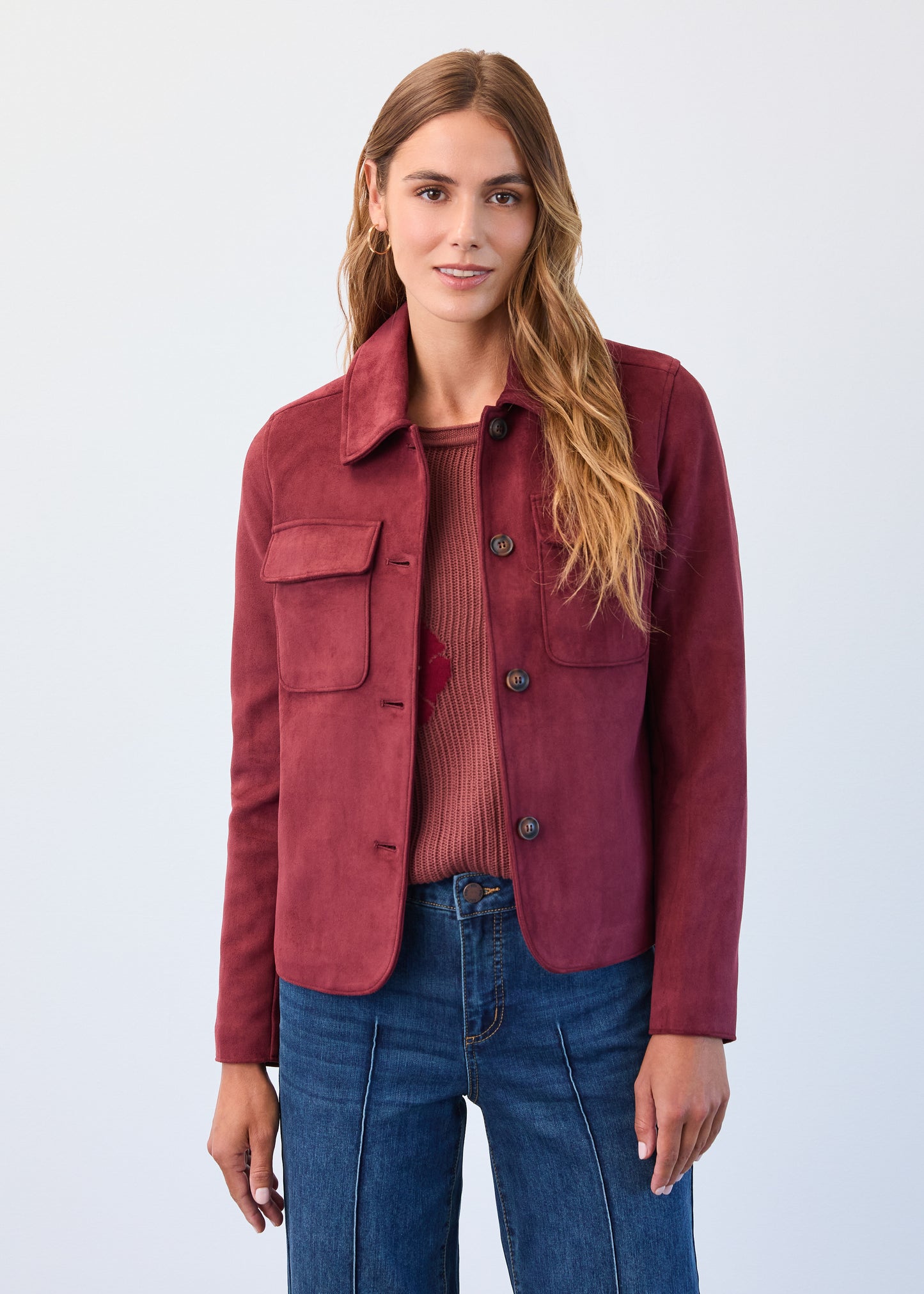 Faux Suede Jacket