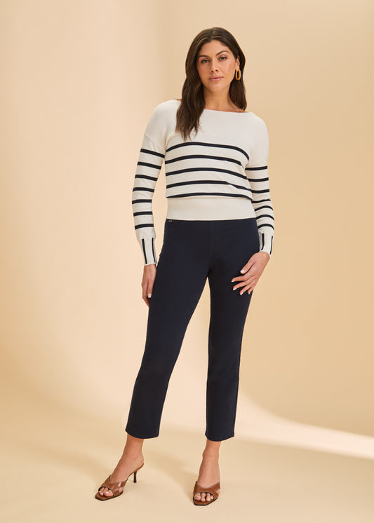 Pull On Straight Ankle Pant