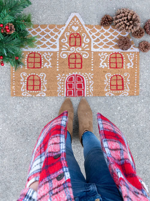 Gingerbread House Doormat