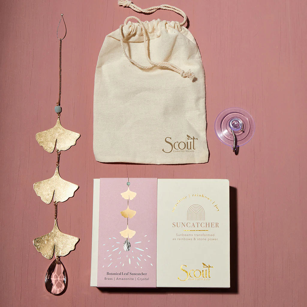 Suncatcher - Botanical Leaf/ Amazonite