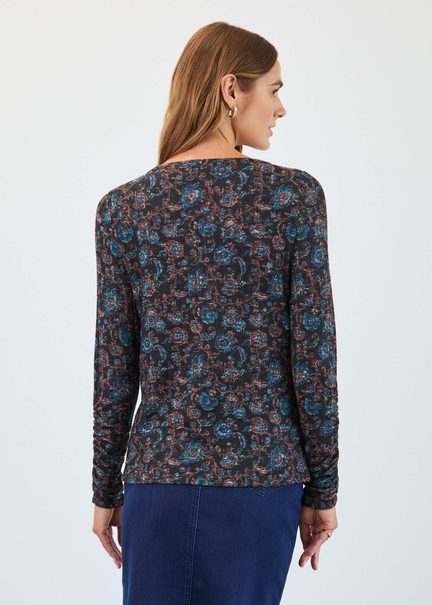 Long Sleeve V Neck Top