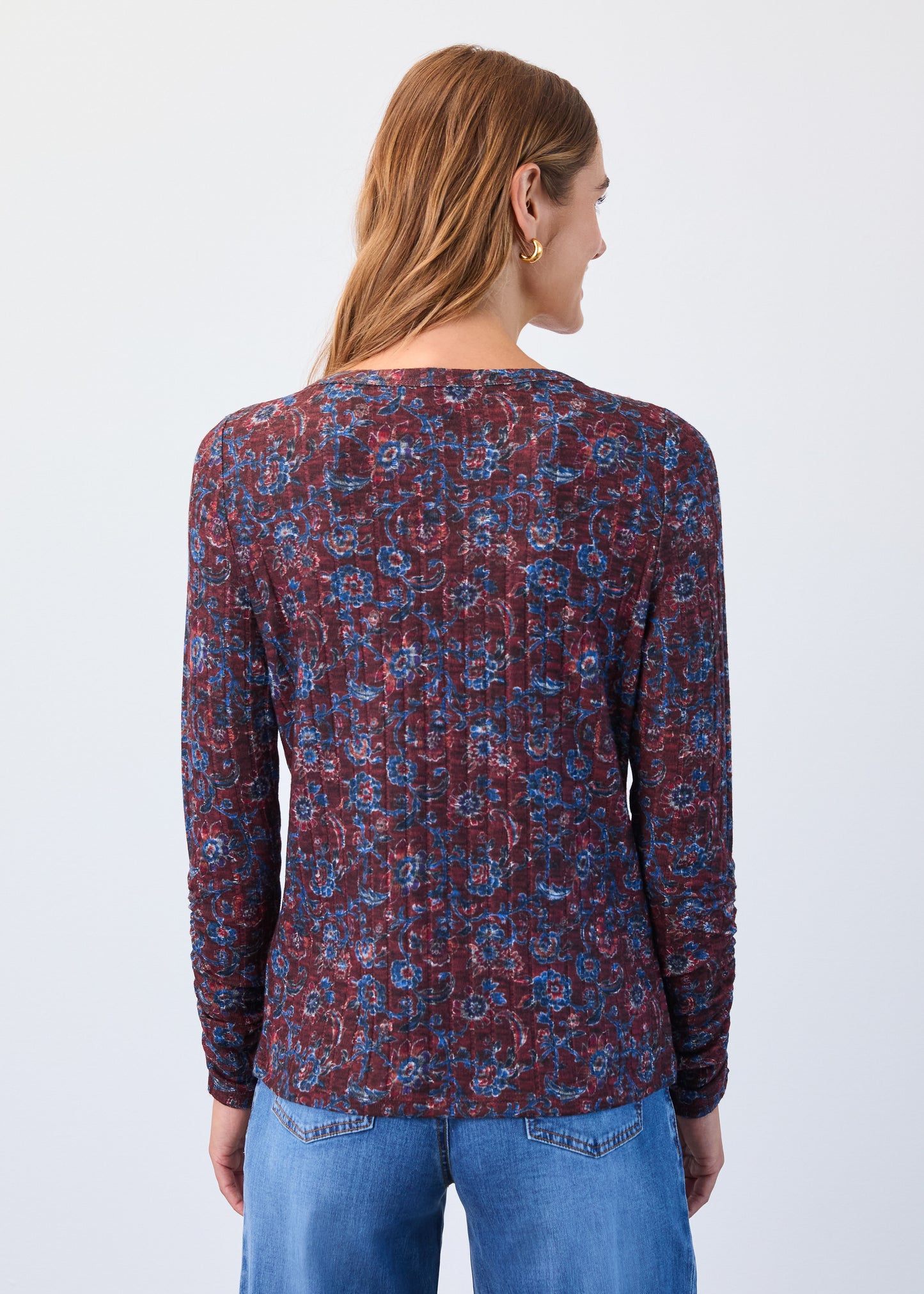 Long Sleeve V Neck Top