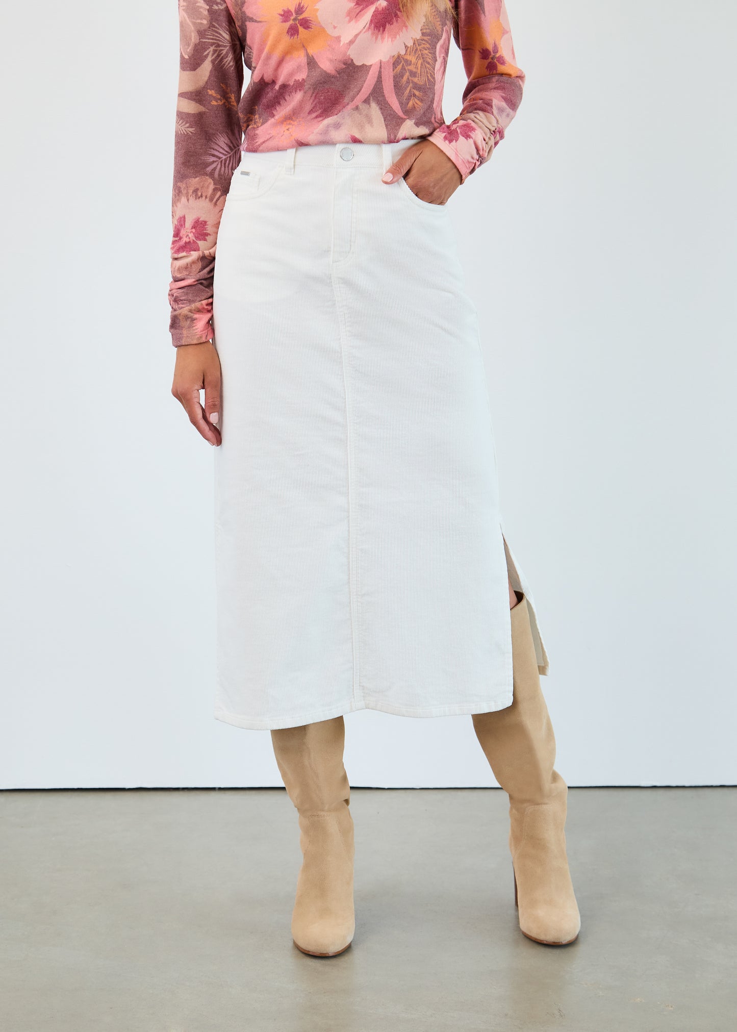 Column Midi Skirt