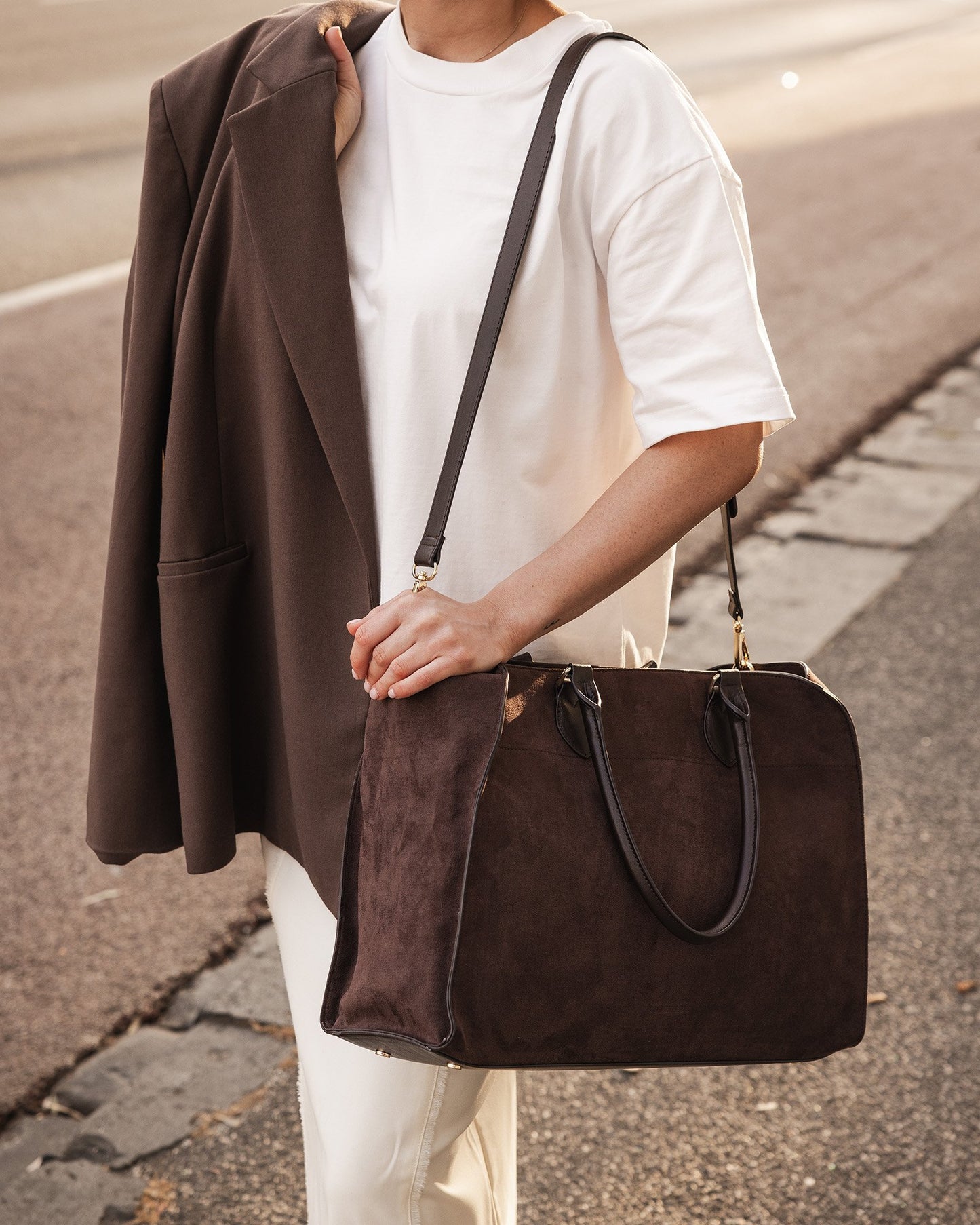 Blaire Suede Tote Bag