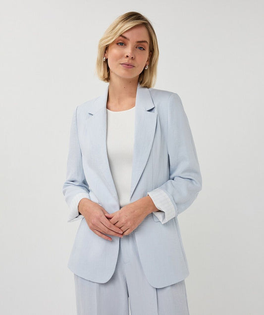 Blazer with Rolled Sleeve
