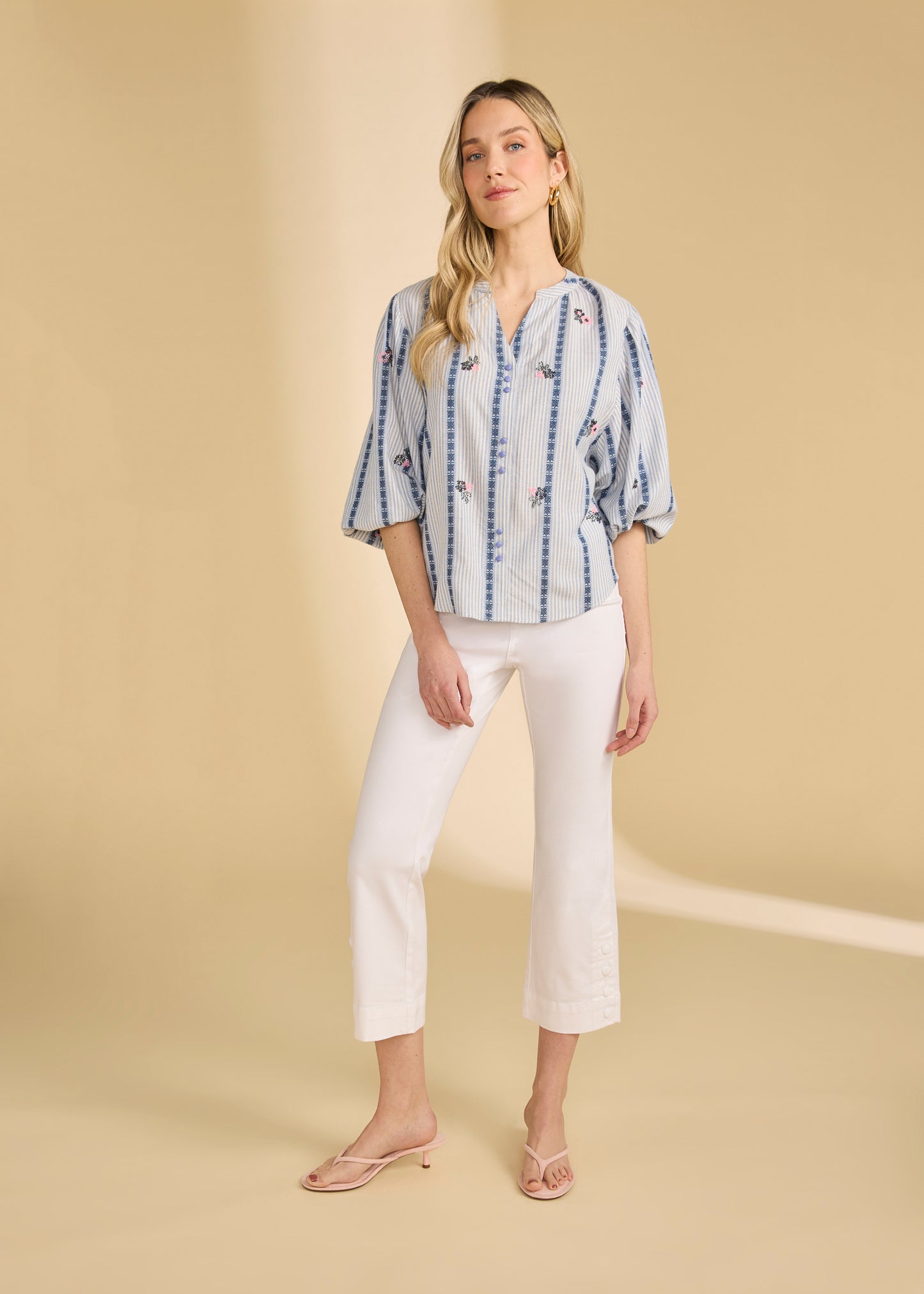 Beaded Shirt, Spritz Stripes