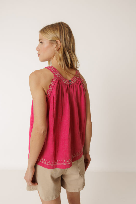 Embroidered Tank Top