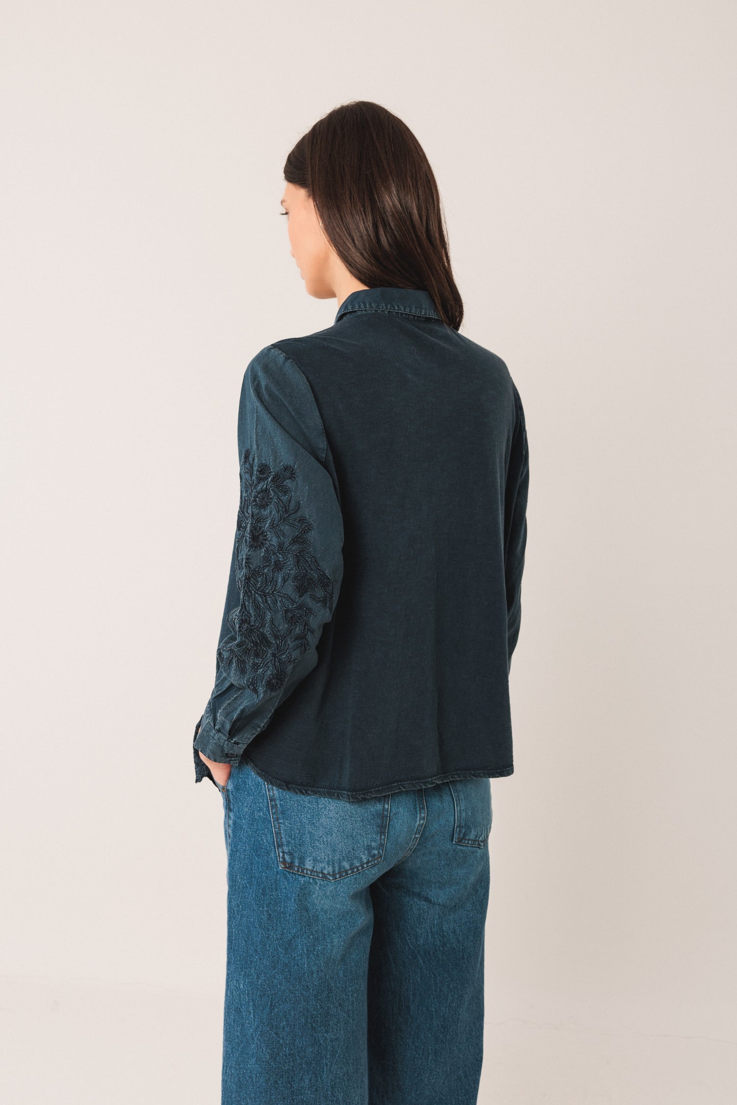 Embroidered Voil Shirt
