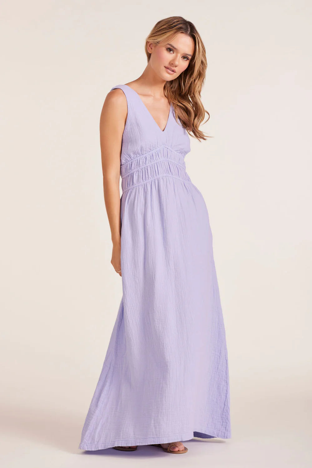VNeck Smocked Tank Dress