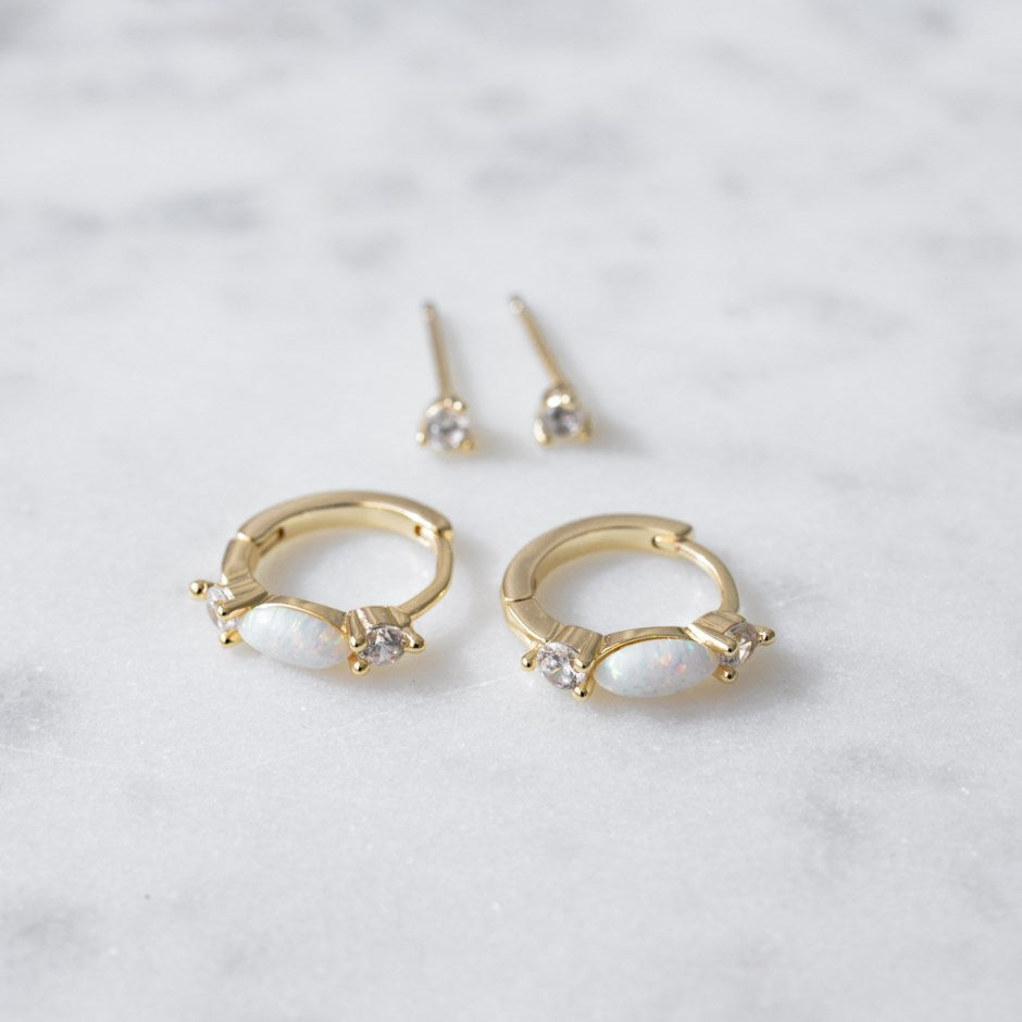 Duet Set Opal Earring