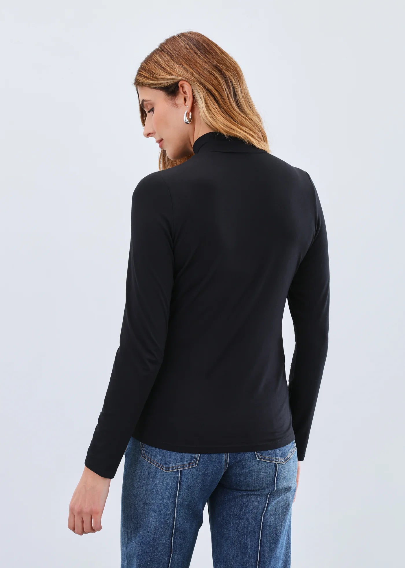 Long Sleeve Mock Neck Top
