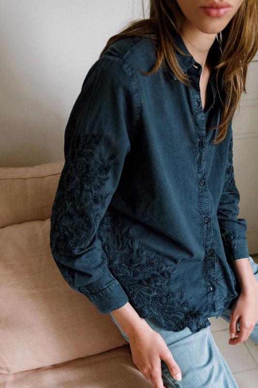 Embroidered Voil Shirt