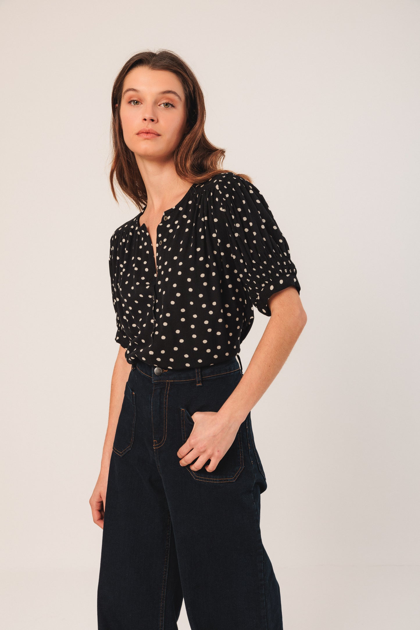 Lantern Sleeve Blouse