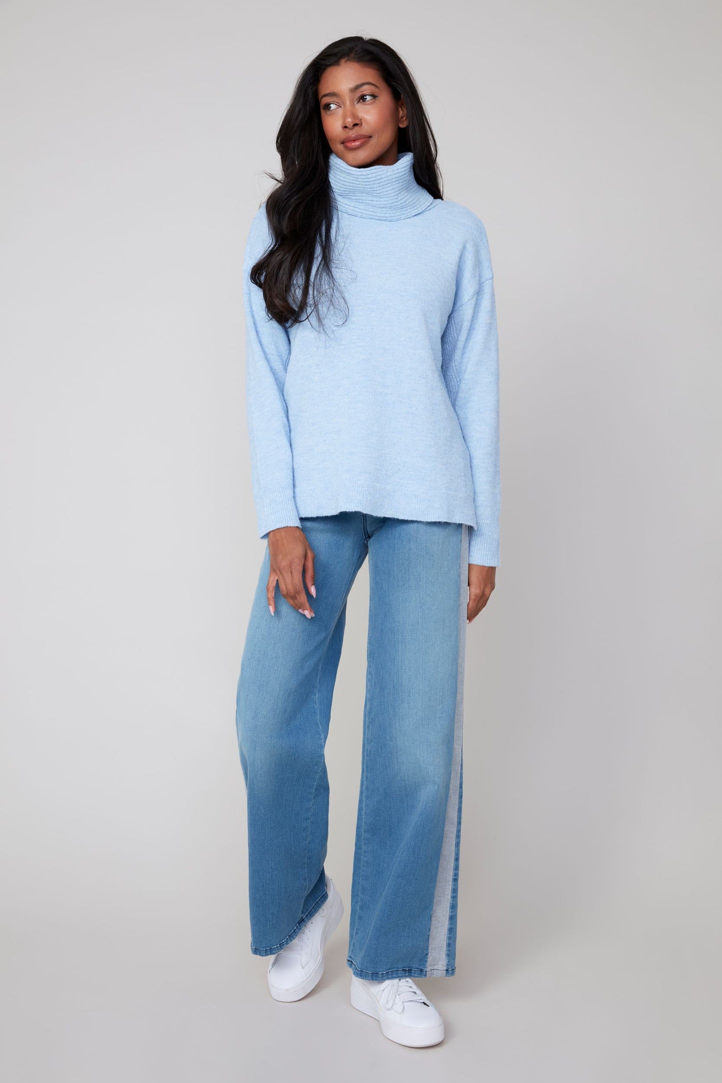 Cowel Neck Knit Sweater