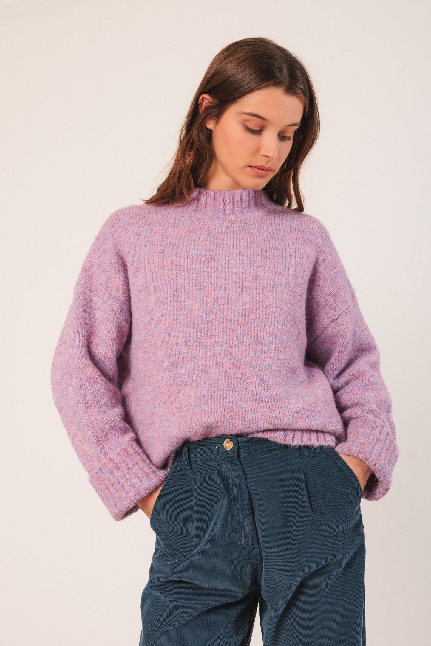 Jersey Turtleneck Sweater