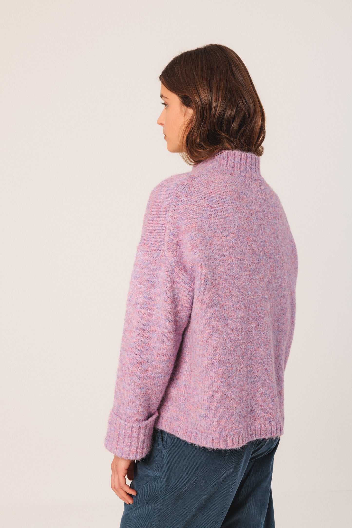 Jersey Turtleneck Sweater