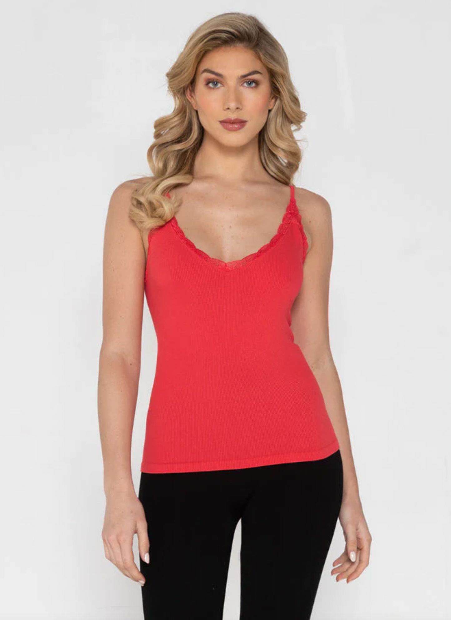 Bamboo Tank W/ Lace Trim