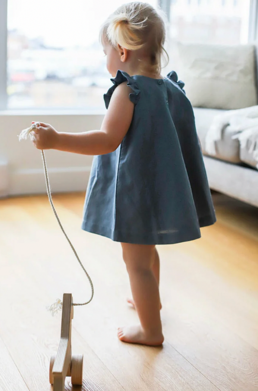 Box Pleat Linen Dress