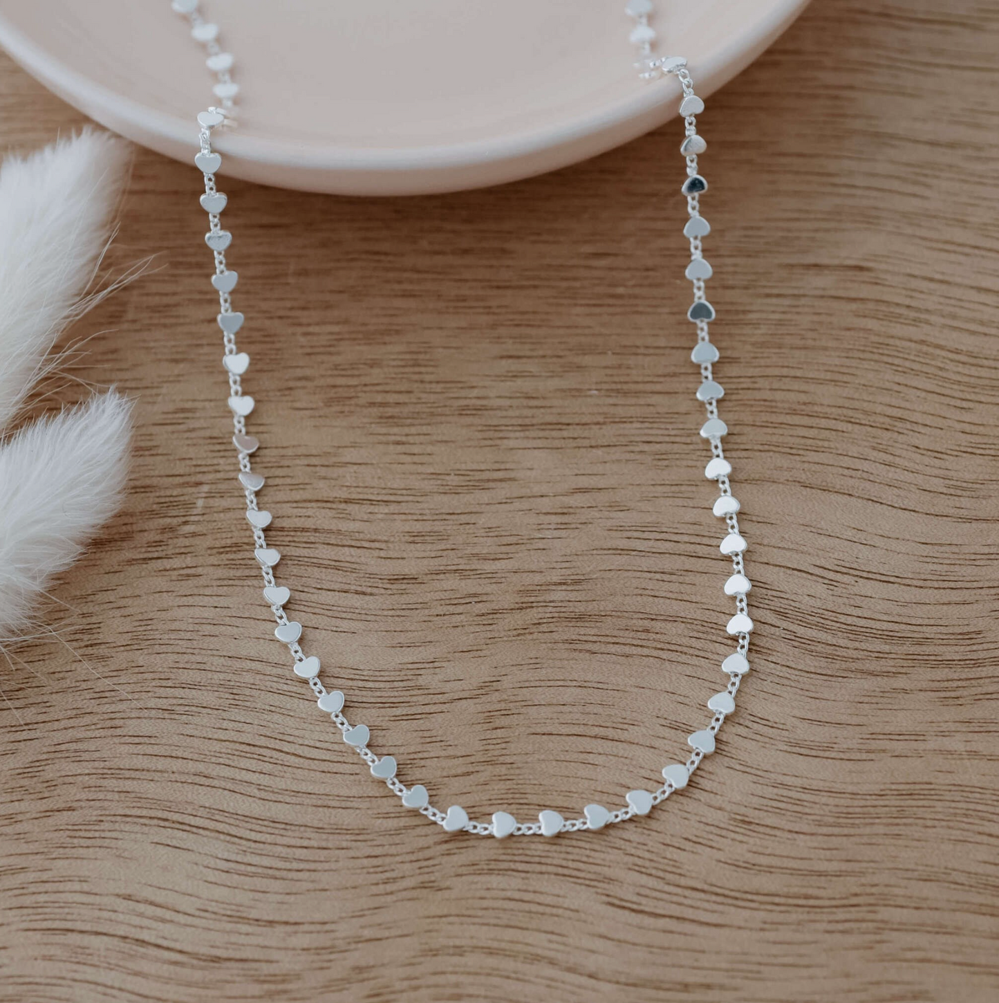 Row of Hearts Necklace