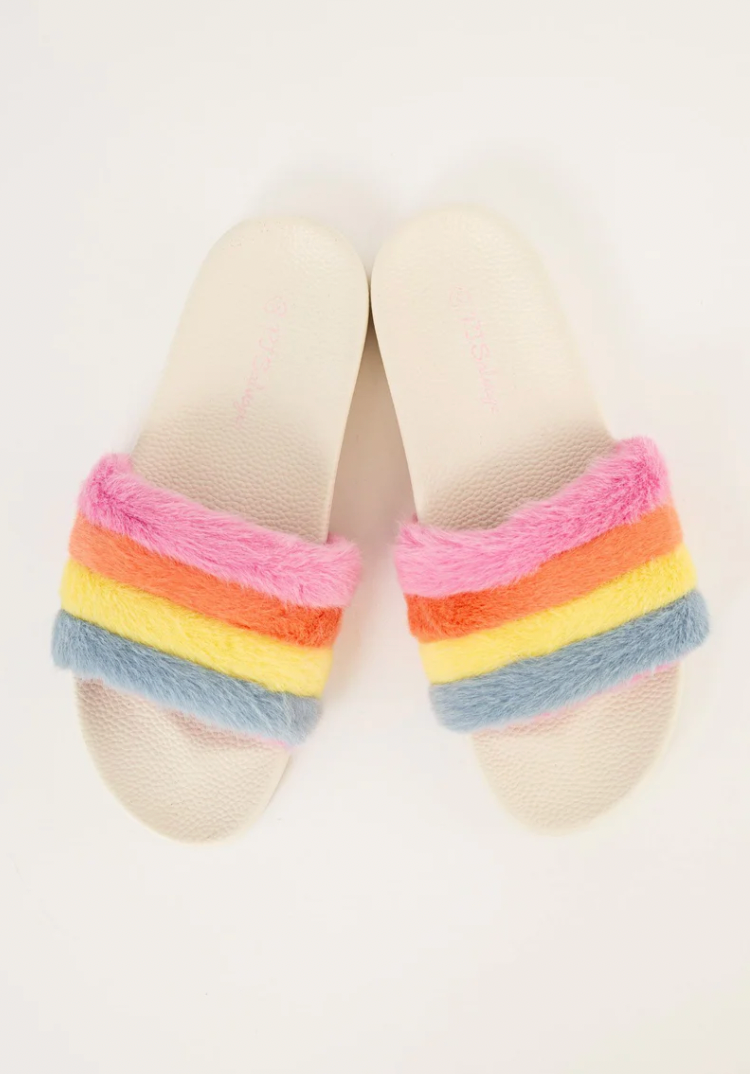 Fuzzy Feet Slides