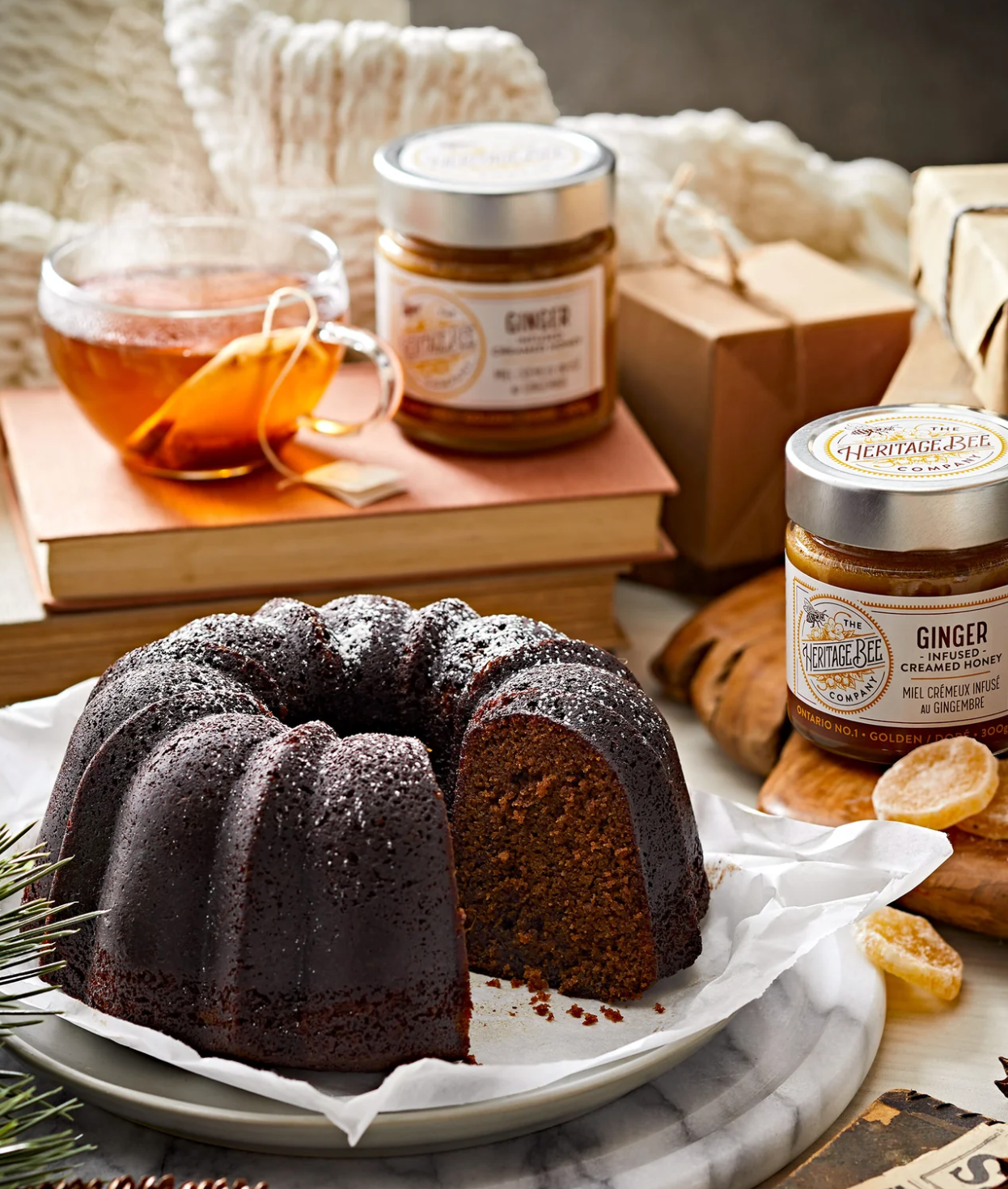 BEE WELL Gourmet Honey Gift Set & Gold Honey Spoon