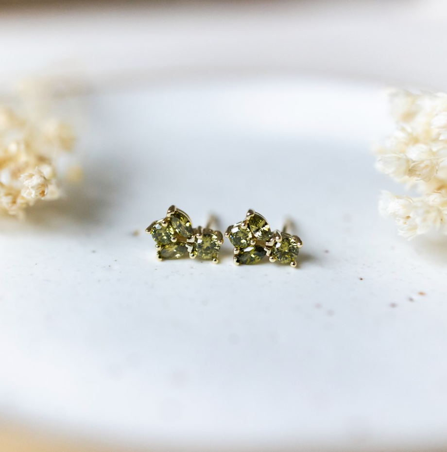 Deco Studs | Moss Green