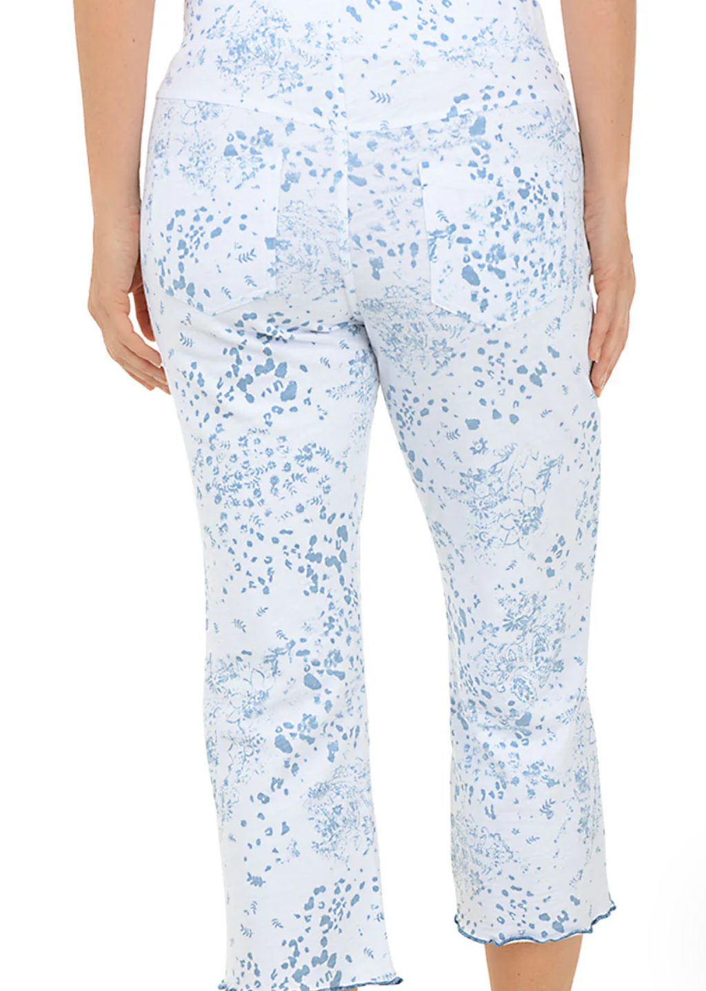 Floral Lettuce Edge Pant 25013