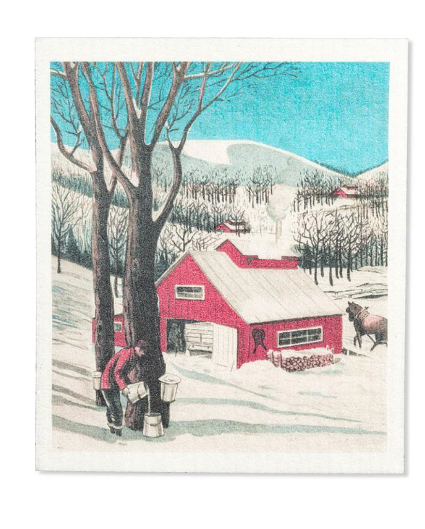 Maple Sugar Shack Dishcloth