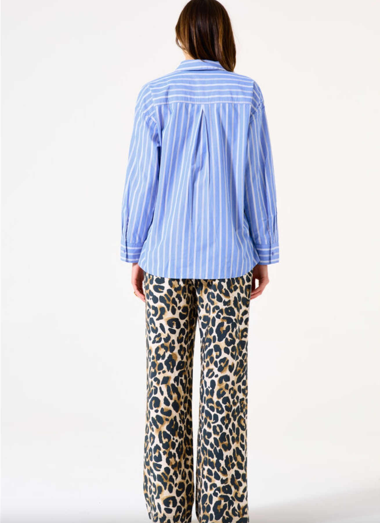 Stripe Blouse with Collar