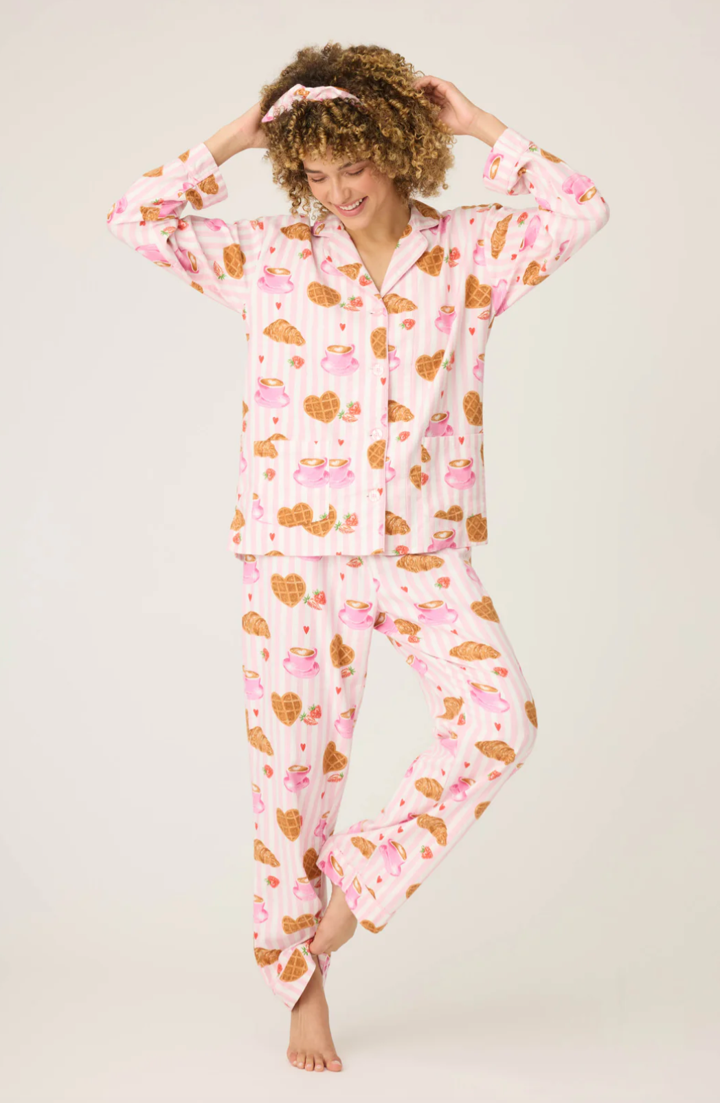 Breakfast Print Flannel PJS