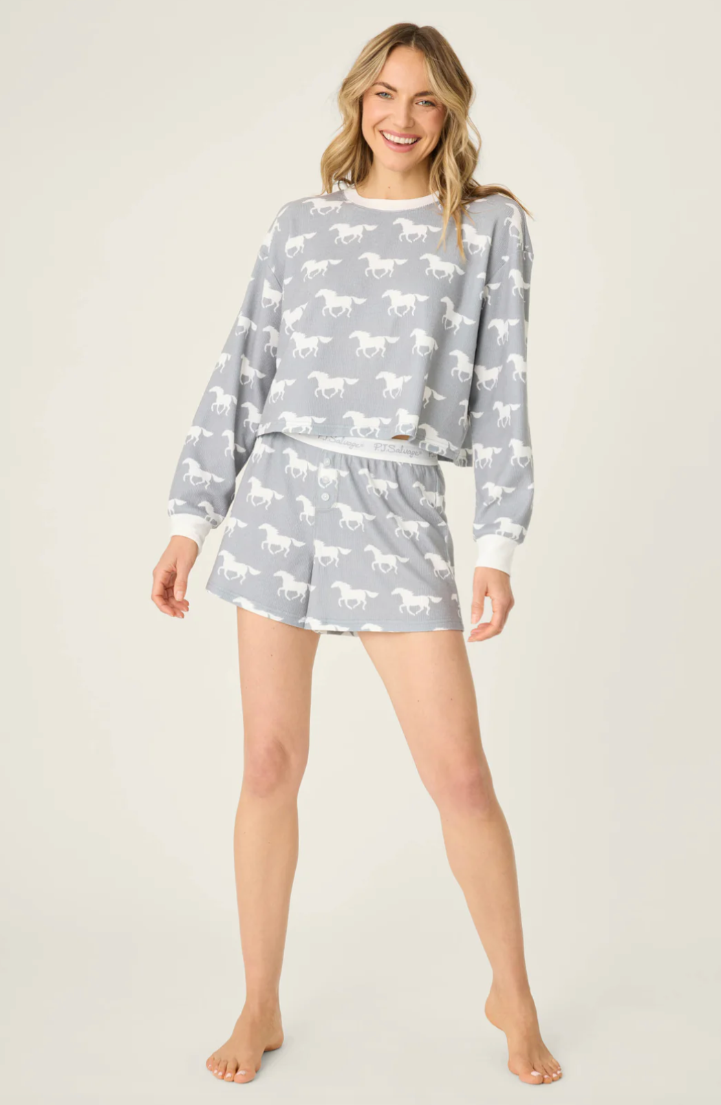 Grey Horse Boyfriend Boxer PJ'S