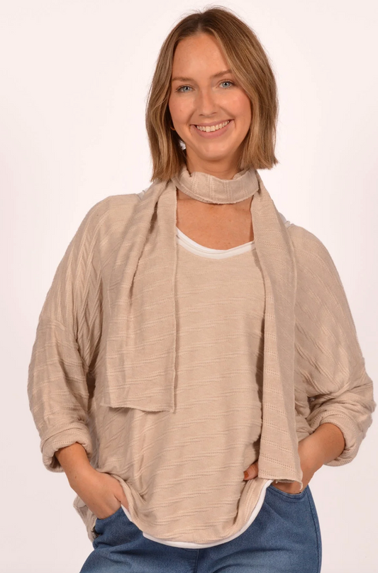 Be Braided Sweater W/Scarf