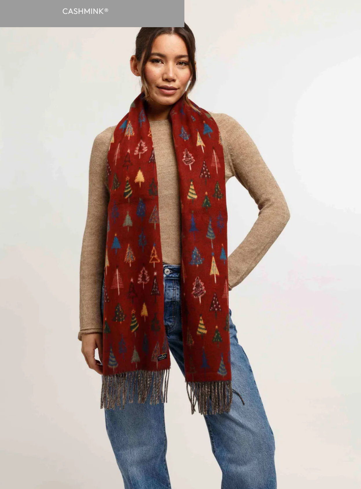 Cashmink Christmas Trees Scarf