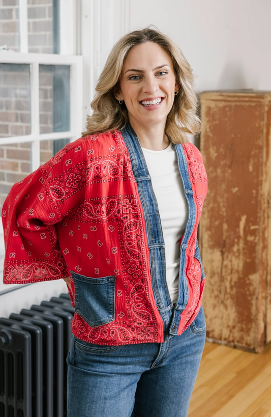 Bandana Kimono Red