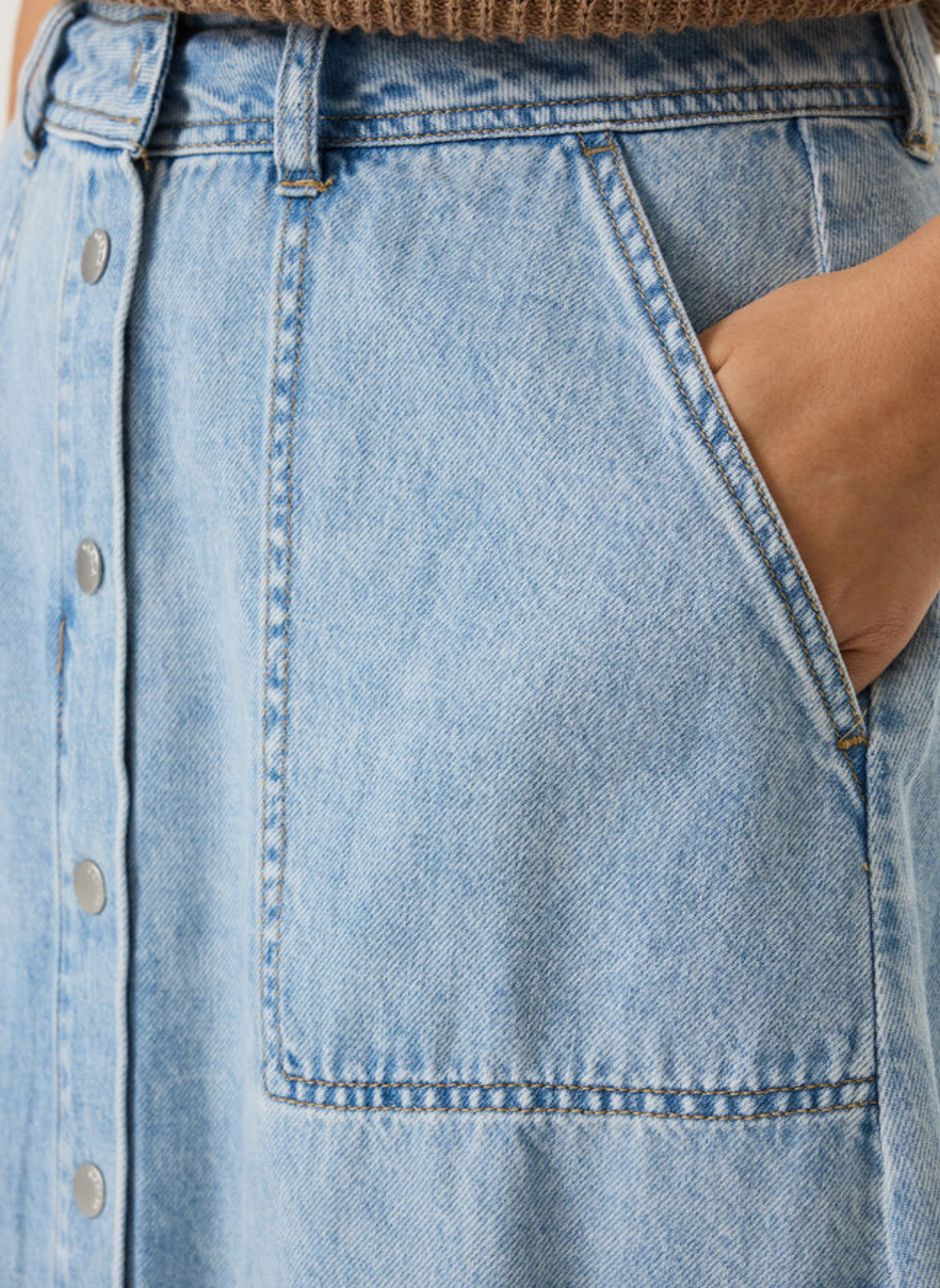 Long Denim Skirt