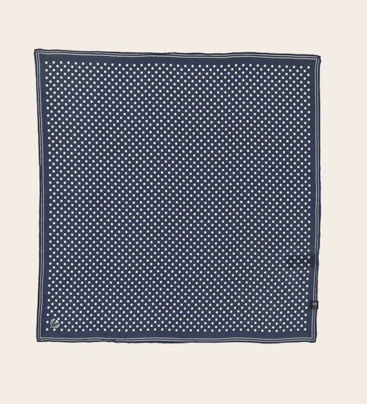 Navy Dot Neckerchief Scarf