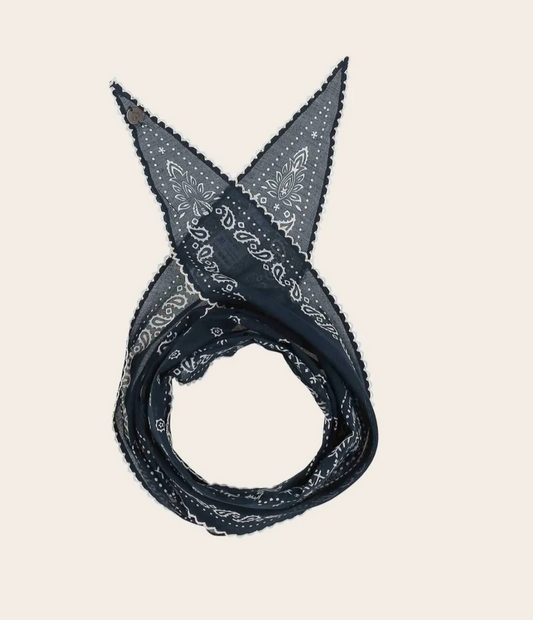 Diamond Shape Navy Scarf