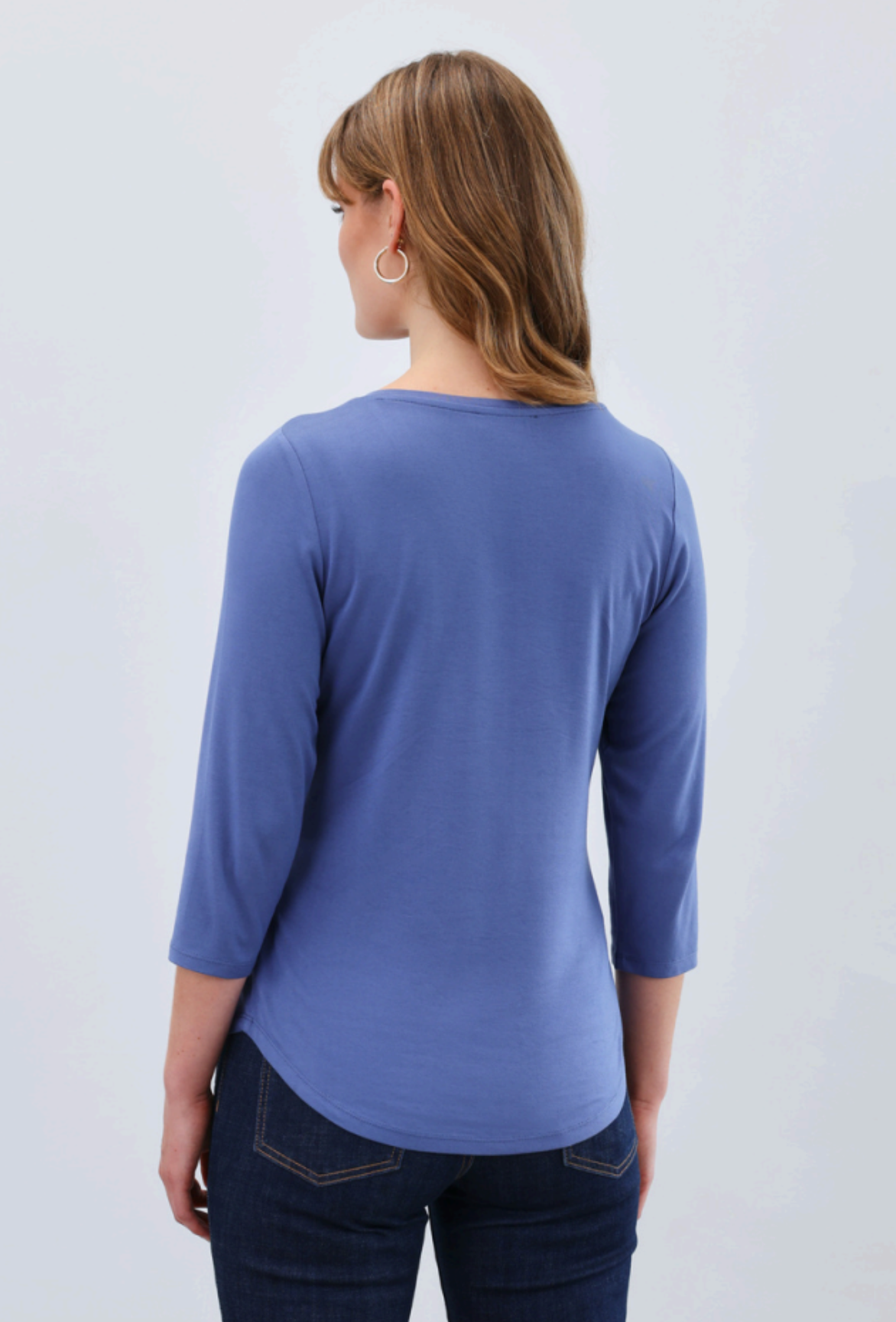 3/4 Sleeve V Neck Top