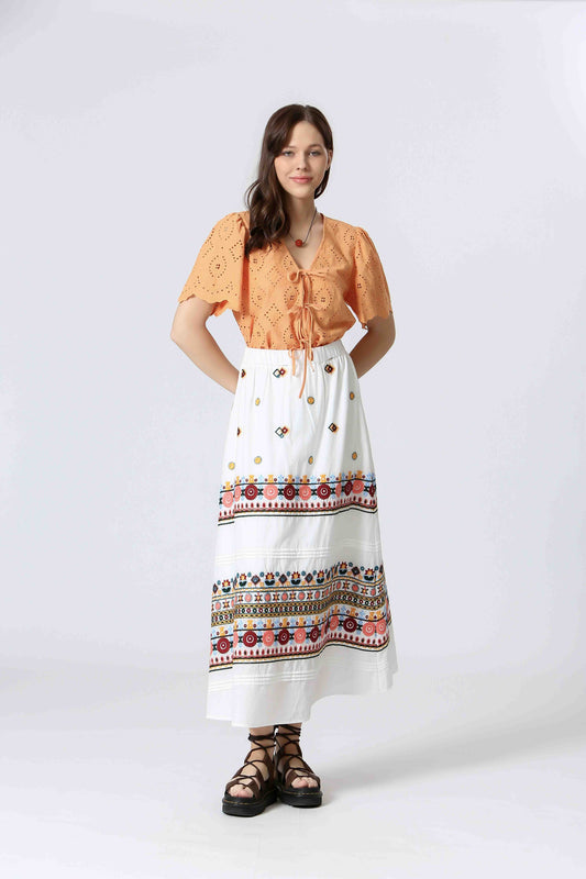 A-Line Cotton Skirt
