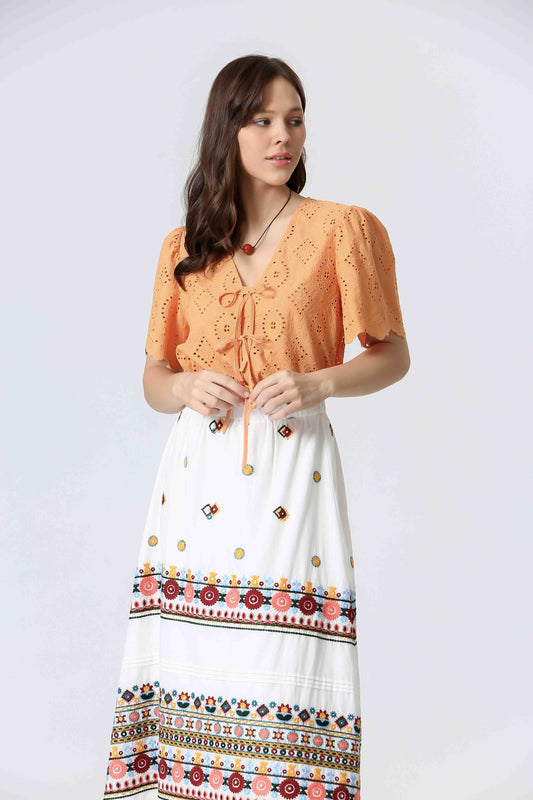 A-Line Cotton Skirt