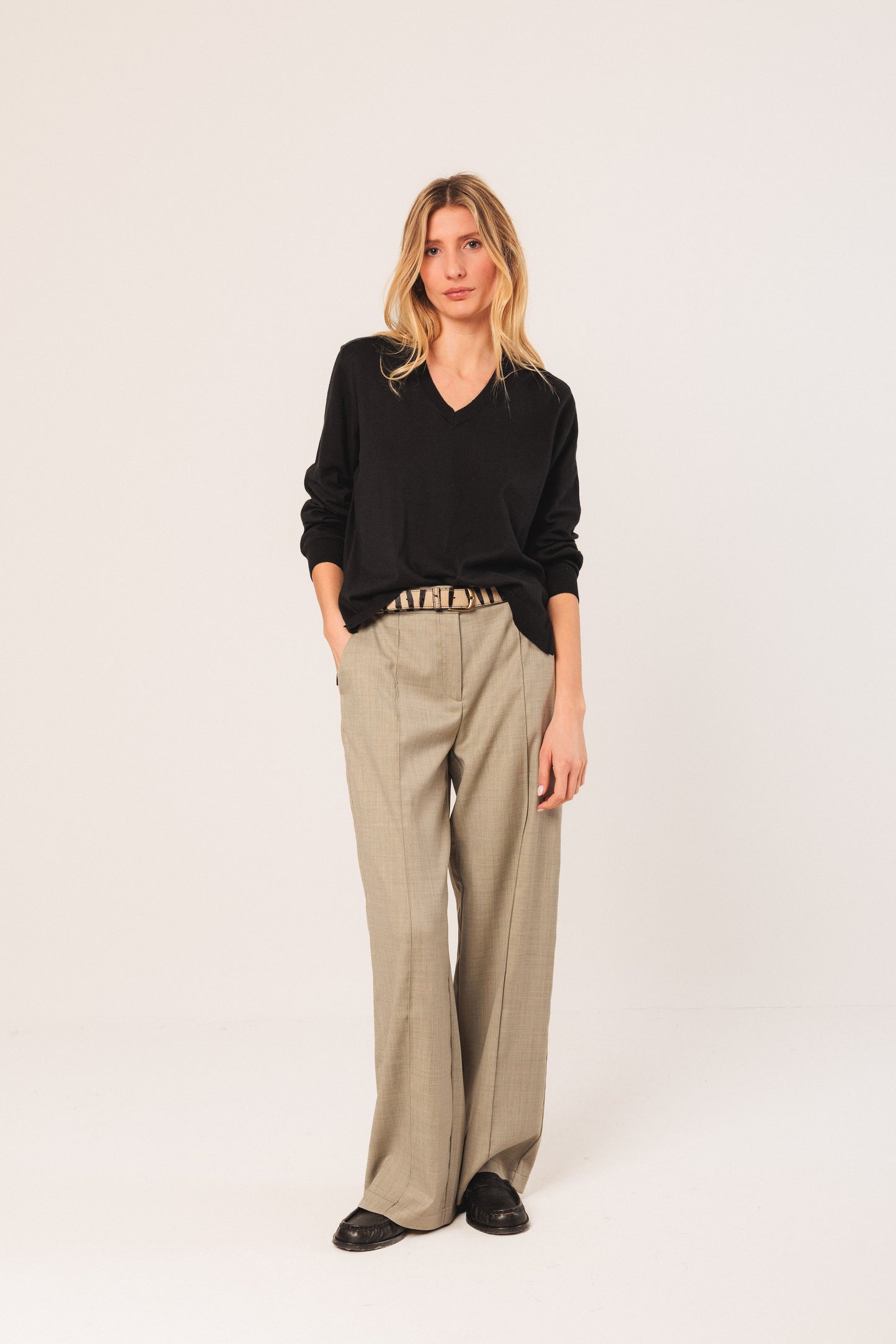 Cotton V Neck Sweater