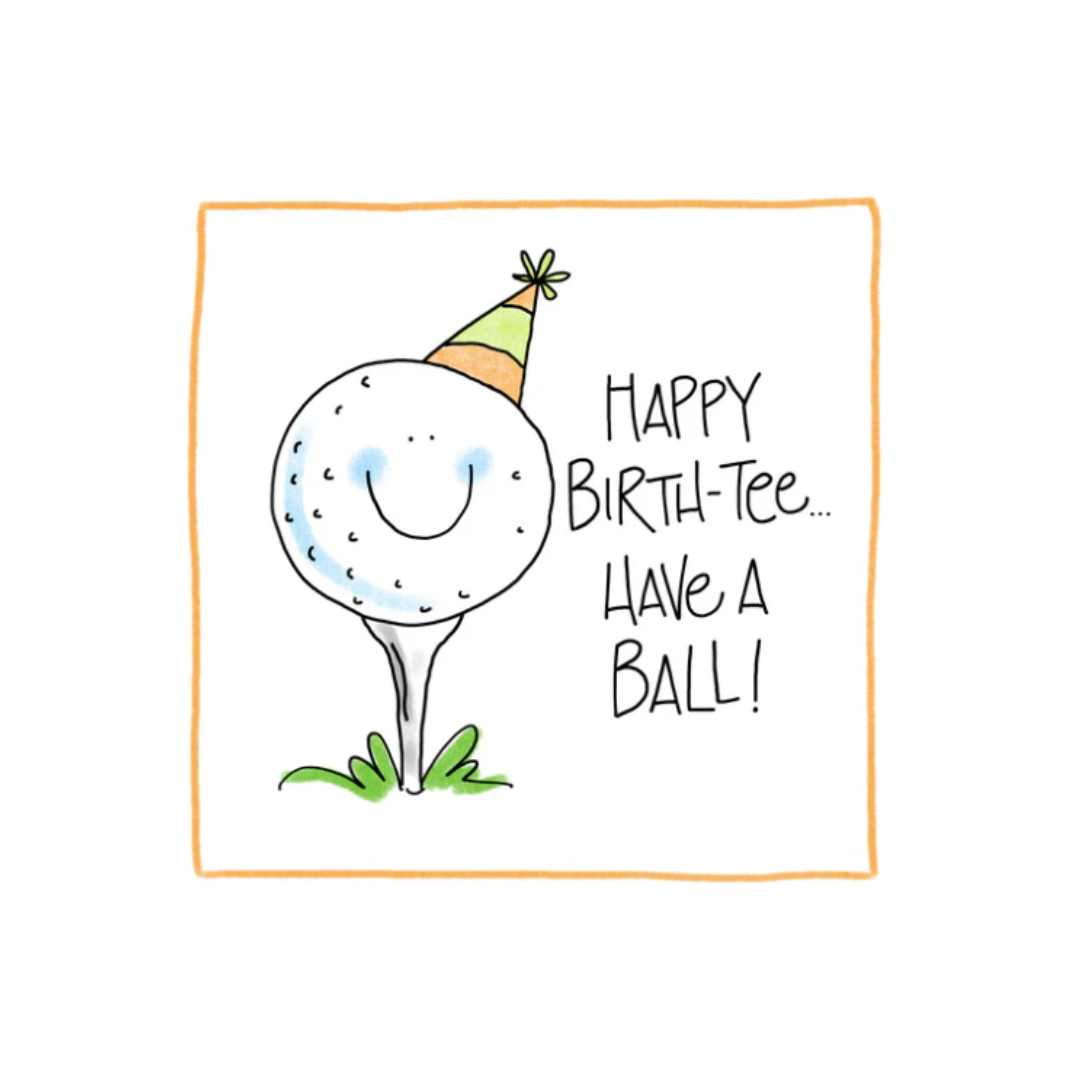 Golf Tee - Greeting Card