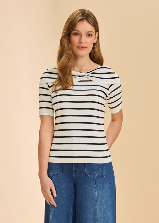 Boatneck Stripe Sweater