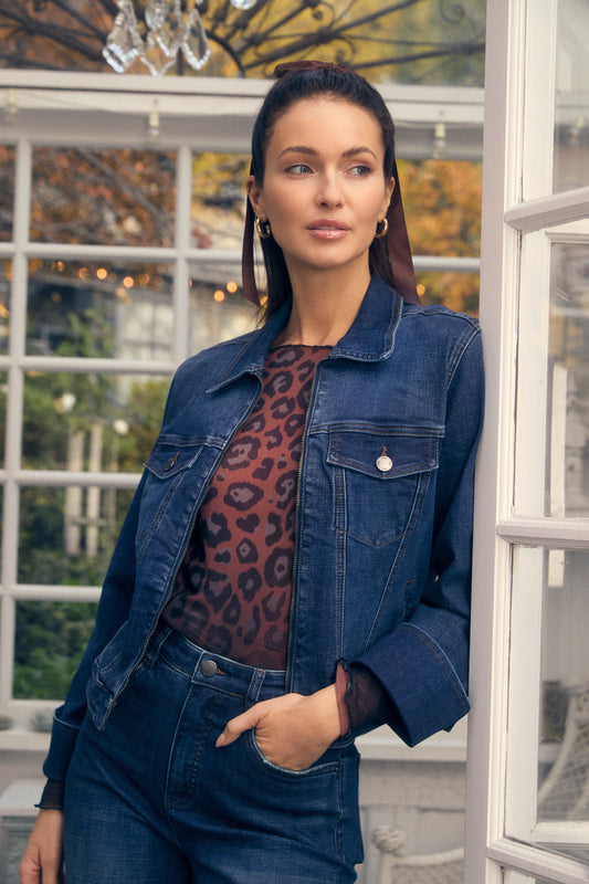 Zip Front Jean Jacket
