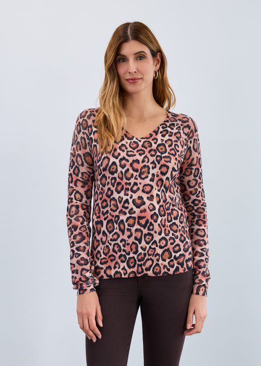 V Neck Pointelle Sweater
