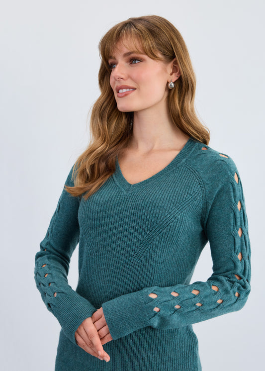Long Sleeve V Neck Sweater