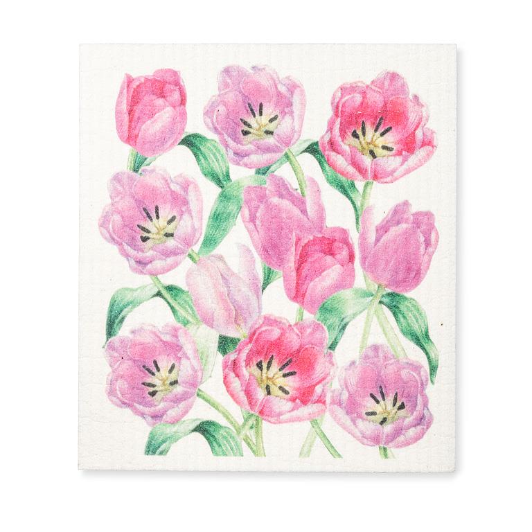 Pink Tulips Dishcloth